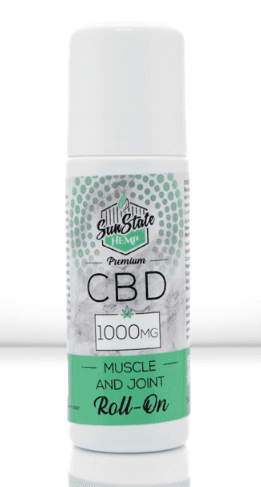 CBD ROLL-ON MUSCLE AND JOINT CREAM By Sun State Hemp 1000mg