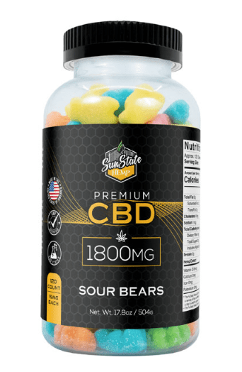 CBD GUMMY SOUR BEARS By Sun State Hemp
