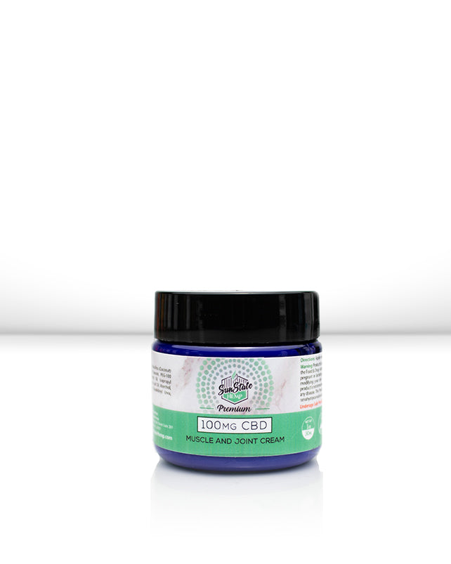 CBD MUSCLE AND JOINT CREAM 1OZ 100MG By Sun State Hemp