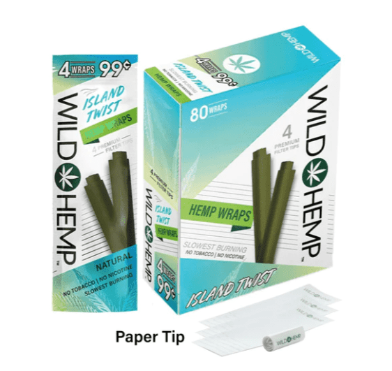 4pk Hemp Wraps By Wild Hemp Island Twist